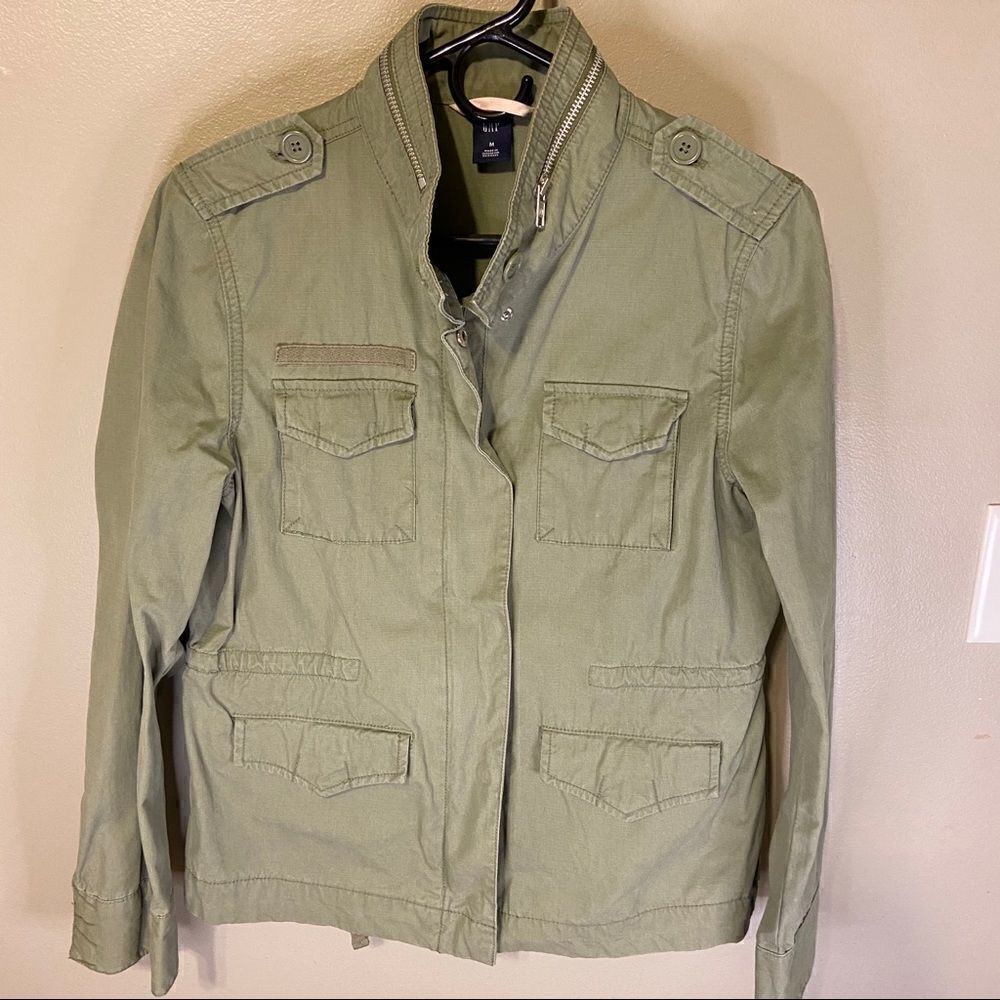 GAP medium green utility jacket